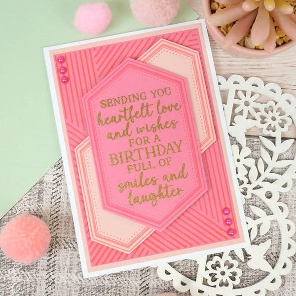 Hunkydory For the Love of Stamps - Geometric Lined Background