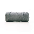 Gray skein of yarn on a white background