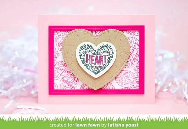 Lawn Cuts Custom Craft Dies - Heart Pouch Dotted Heart Add-On*