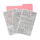 Heidi Swapp Rub-Ons - Alphabet - Bordeaux Mix - Jet*