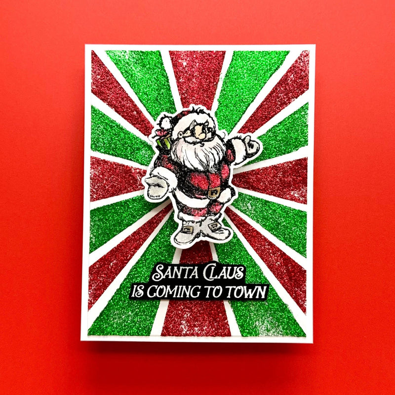 Simon Hurley create. Clear Stamps 6"X9" Sketched Santas*