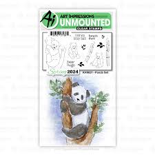 Art Impressions Watercolour Clear Stamps Panda*