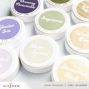 Collection of Altenew ink pads with various colors and names on a white background