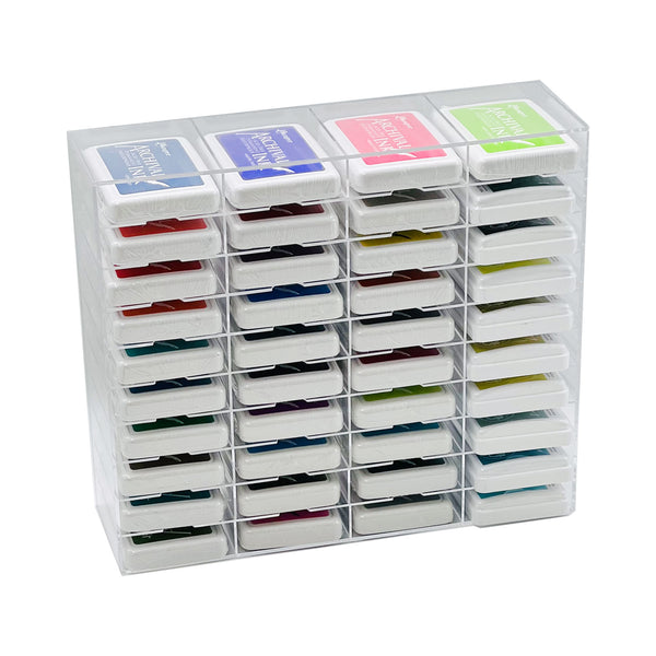 Universal Crafts Clear Acrylic Ink Pad Storage Rack - Holds 40 Ink Pads