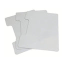 Set of white cards on a white background