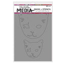 Dina Wakley Media Stencils 9inch X6inch Cat Head Masks*