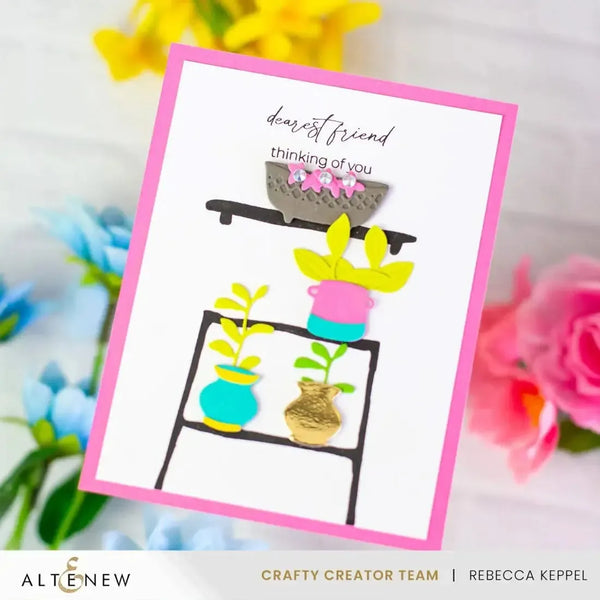 Altenew Mini Delight: Potted Shelves Stamp & Die Set