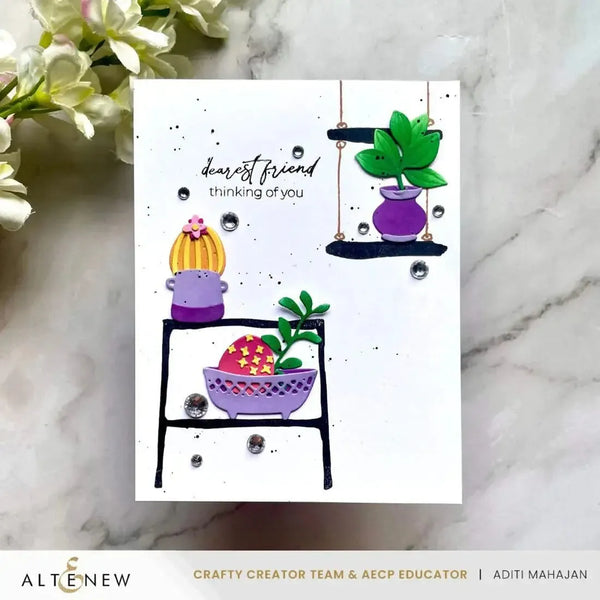 Altenew Mini Delight: Potted Shelves Stamp & Die Set