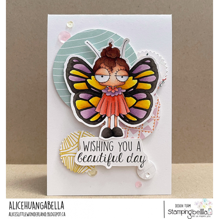 Stamping Bella Cling Stamps Mini Oddball Butterfly Girl*