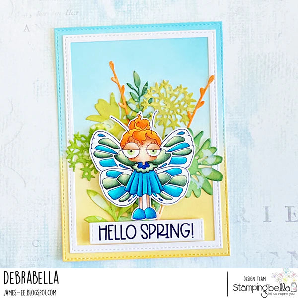 Stamping Bella Cling Stamps Mini Oddball Butterfly Girl*