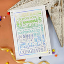 Hunkydory Moonstone Dies - Congratulations Background Panel*