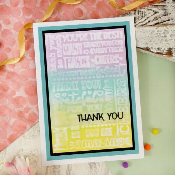 Hunkydory Moonstone Dies - Many Thanks Background Panel*
