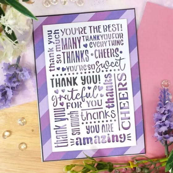 Hunkydory Moonstone Dies - Many Thanks Background Panel*