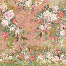 Nature's Garden Vintage Rose Paper Pad 12"X12"*