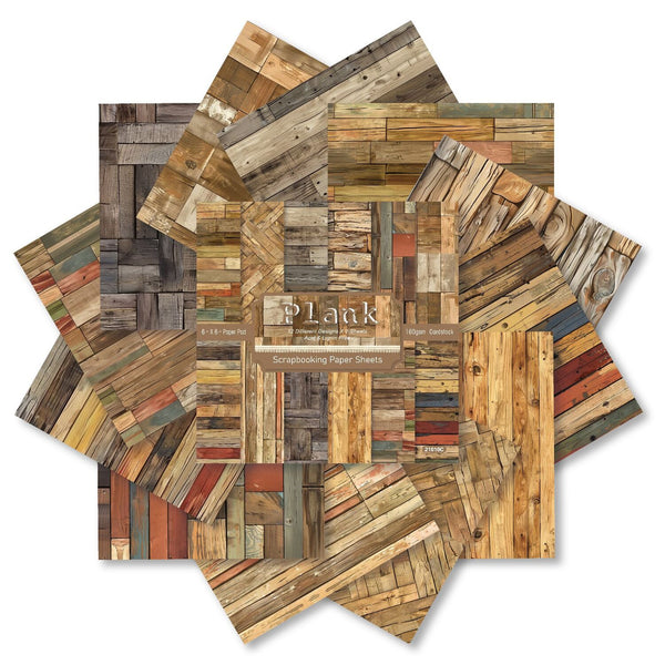Wooden scrapbooking paper sheets with a 'B. Link' brand label on a white background