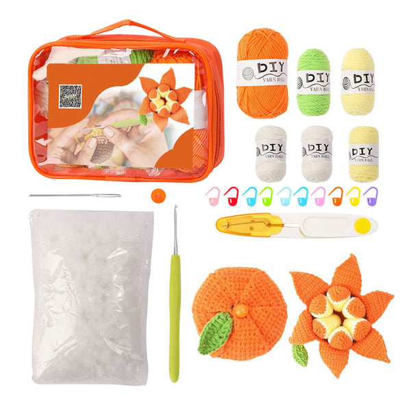 Poppy Crafts Learn to Crochet Kit  #24 - Peelable Orange