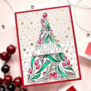 Pinkfresh Studio Stencils 4.25"X5.5" 6/Pkg Festive Foliage Tree*