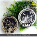 Tim Holtz Cling Stamps 7"X8.5" Festive Print*