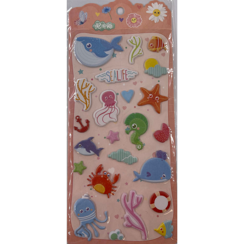 Poppy Crafts Puffy Sticker - SeaLife Friends*