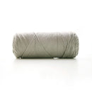 Ball of gray yarn on a white background