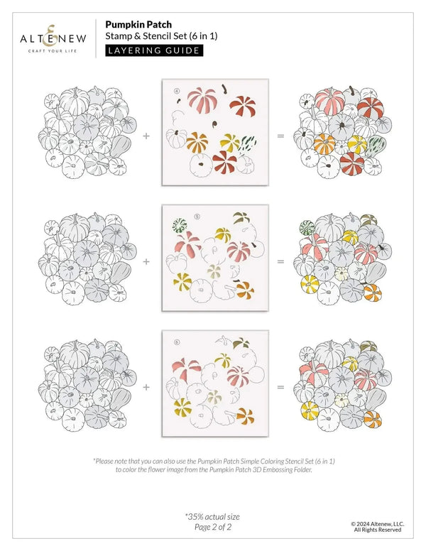 Altenew Pumpkin Patch Simple Colouring Stencil Set (6 in 1)*