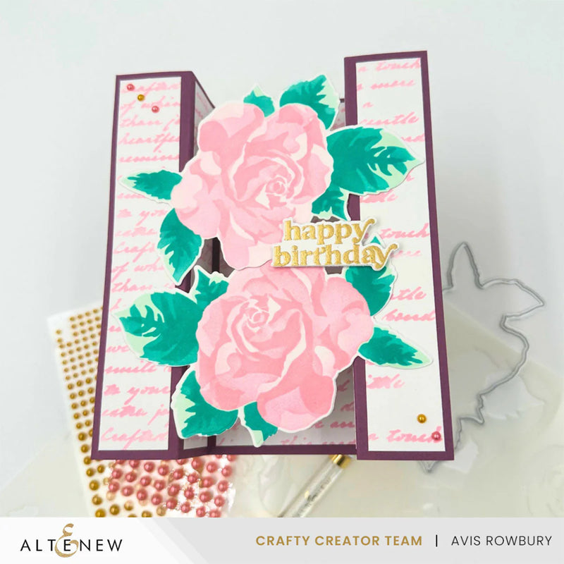 Altenew Stencil Art: Romantic Roses & Add-on Die Bundle