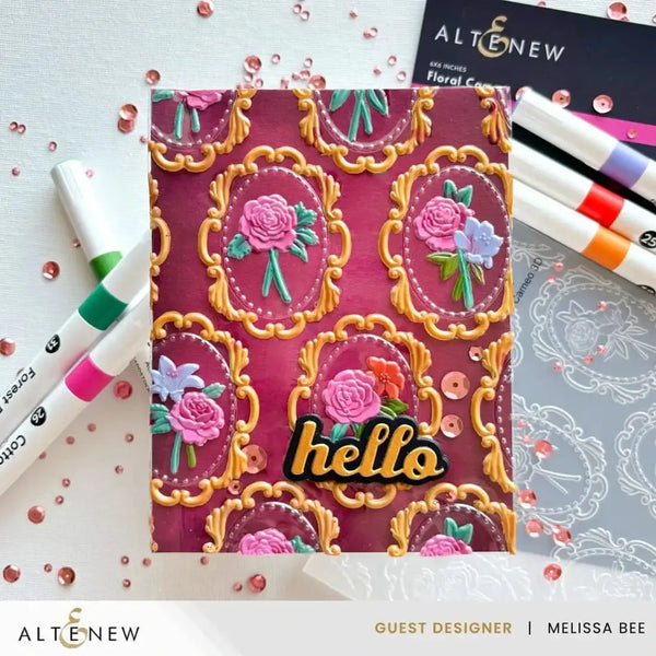Altenew Floral Cameo Botanical 3D Embossing Folder