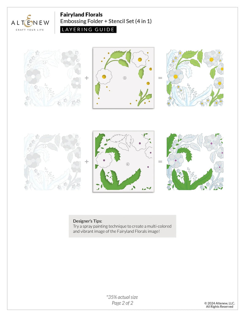 Altenew Fairyland Florals Botanical 3D Embossing Folder