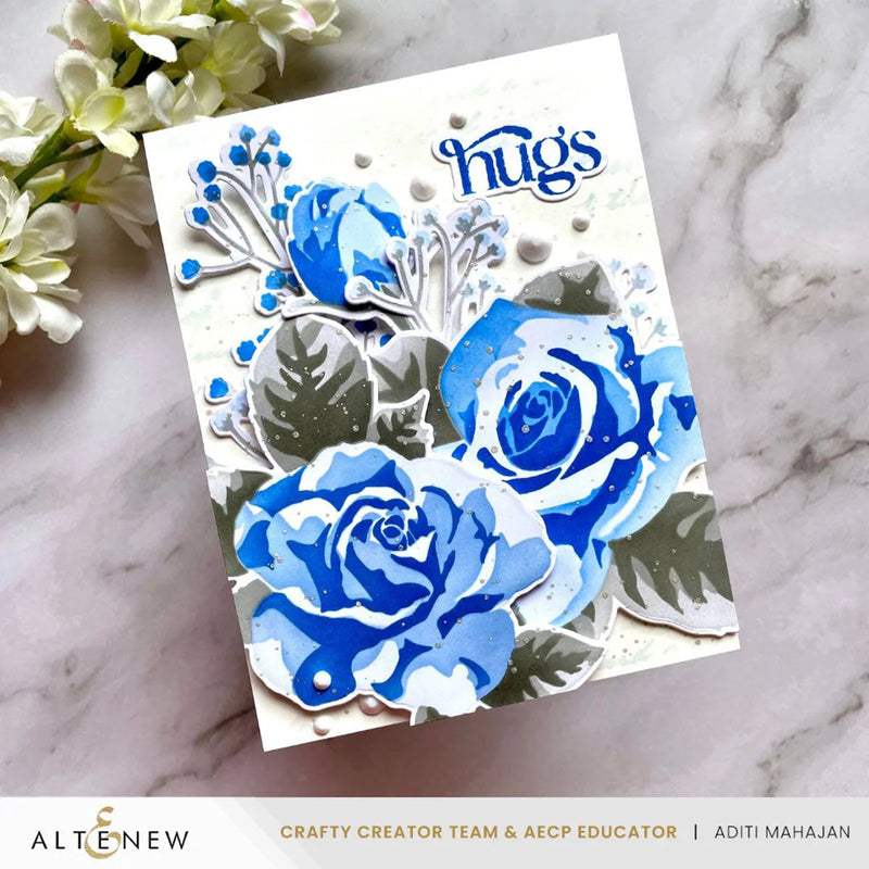 Altenew Stencil Art: Romantic Roses Layering Stencil Set (6 in 1)