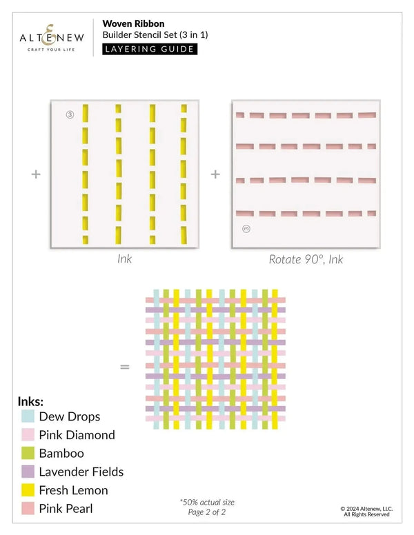 Altenew Woven Ribbon Builder Stencil Set (3 in 1)