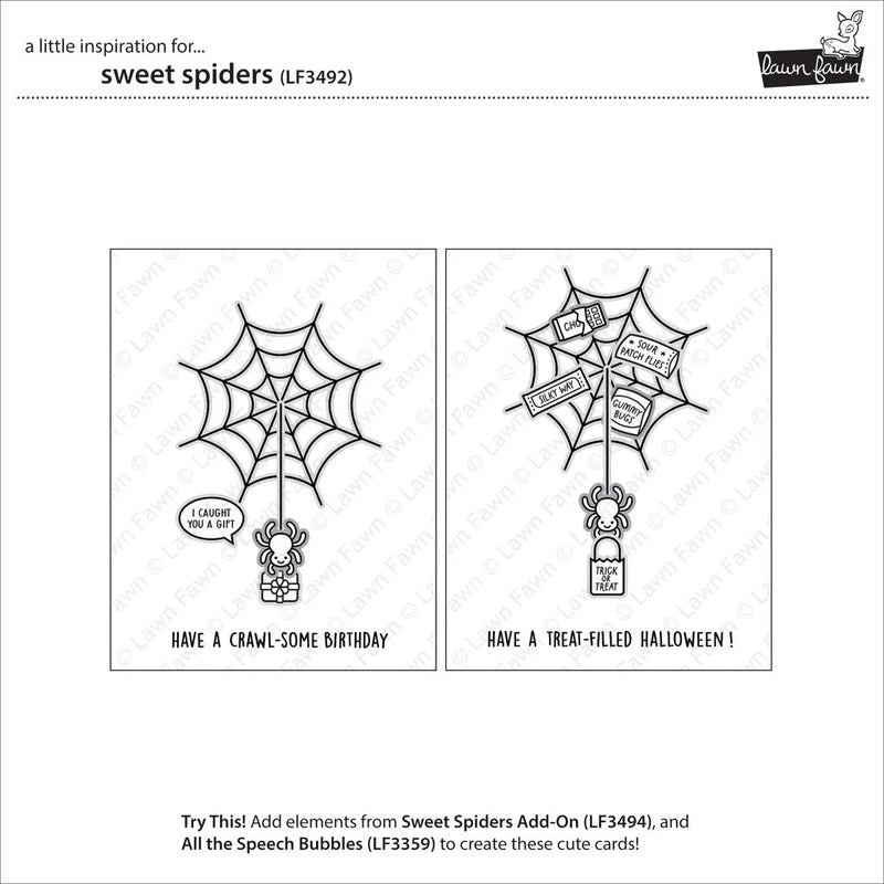 Lawn Cuts Custom Craft Dies - Sweet Spiders Add-On