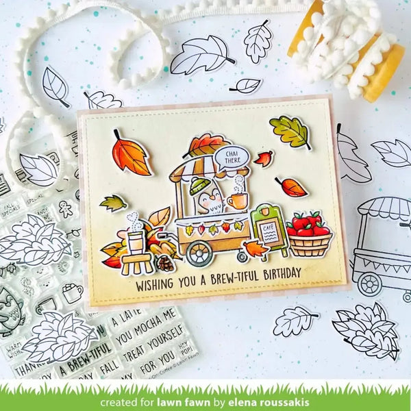 Lawn Fawn Treat Cart Add-On: Coffee Colouring Stencils*