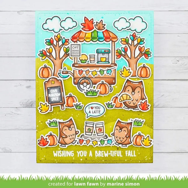 Lawn Fawn Treat Cart Add-On: Coffee Colouring Stencils*