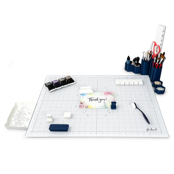 Glassboard Studio Magnetic Glass Craft Mat 18"x 24" - True White