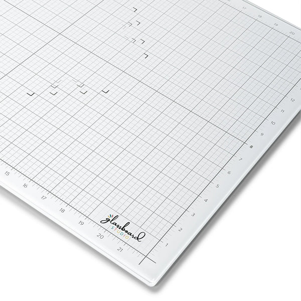 Glassboard Studio Magnetic Glass Craft Mat 18"x 24" - True White