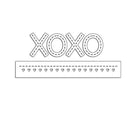 Penny Black Creative Dies - Stitched XOXO 4.25inch x1.5inch