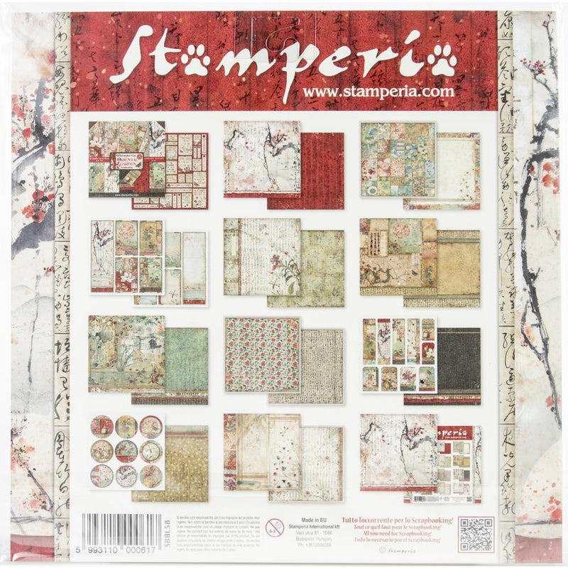 Stamperia Double-Sided Paper Pad 12 inch X12 inch 10 pack - Oriental Garden, 10 Designs/1 Each