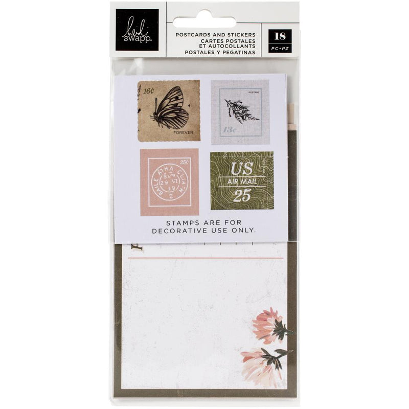 Heidi Swapp Storyline Chapters Postcards & Stamps 18/Pkg*