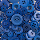 John Bead Nutton But Buttons 4.6oz Tube Mixed Sizes Resin Buttons - Dark Blue*