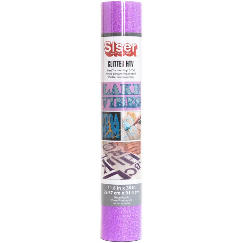 Siser Glitter HTV Vinyl 11.8"X36" Roll - Neon Purple*