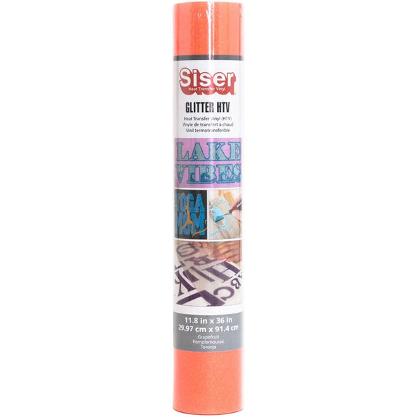 Siser Glitter HTV Vinyl 11.8"X36" Roll - Grapefruit*