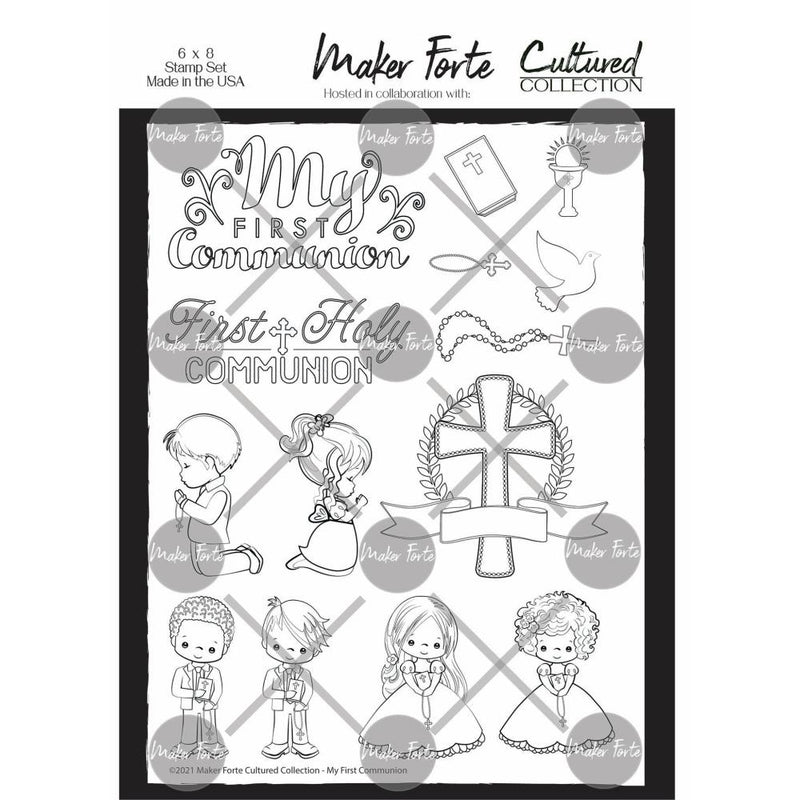 Maker Forte Cultured Collection Clear Stamps 6"X8" - My First Communion*