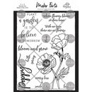 Maker Forte Clear Stamps By Hedgehog Hollow 6"X8" - Bloom & Grow Poppy*