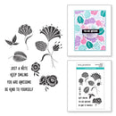 Spellbinders Clear Acrylic Stamps 4 x 6 inch - Embroidery Flowers*