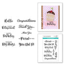 Spellbinders Clear Acrylic Stamps 4 x 6 inch - Simple Sentiments*