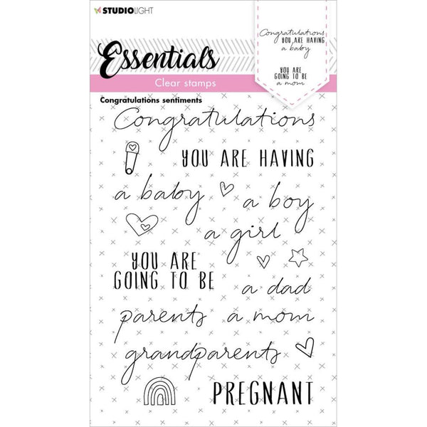 Studio Light Essentials Clear Stamp Nr. 175, Congratulations Sentiments*