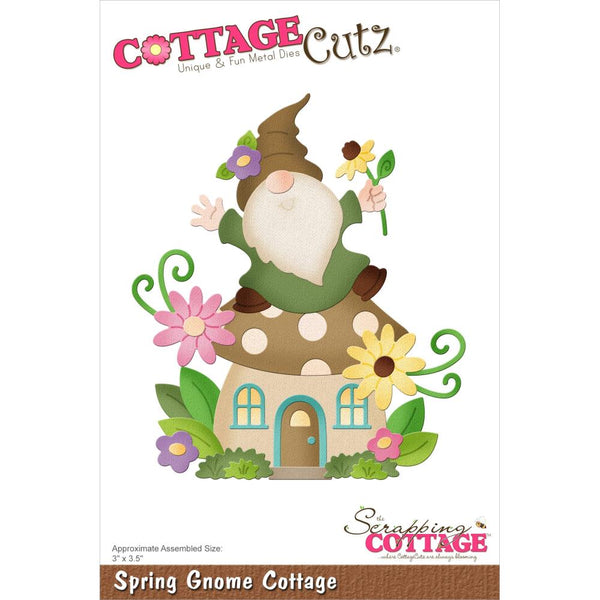 CottageCutz Dies - Spring Gnome Cottage 3"x3.5"*