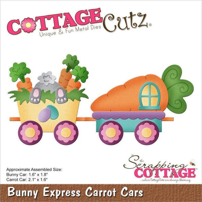 CottageCutz Dies - Bunny Express Carrot Cars*