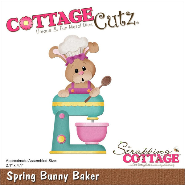 CottageCutz Dies Spring Bunny Baker 2.1"X4.1"*