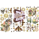 Prima Finnabair Mini Transfers 6"X12" 3 Sheets - Boho Skulls*